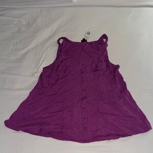 Torrid Purple SL STChallis FitNFlare Blouse